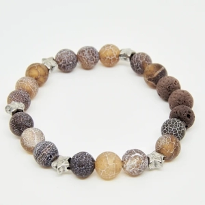 Bracelet en pierre semi-précieuse agate colorée