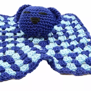 Collection Peluches Décorative Amigurumi 3 Doudou Plat Ours Bleu