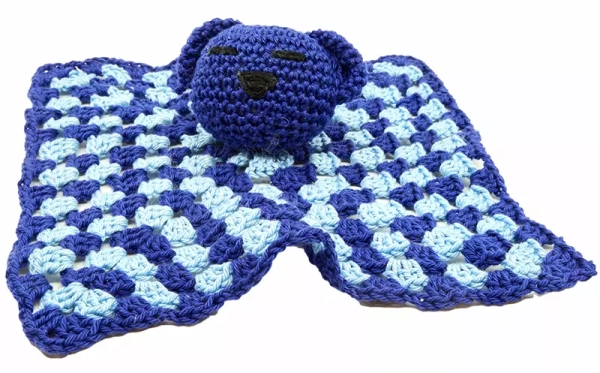 Doudou Plat Ours Bleu