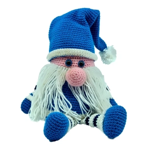 Collection Peluches Décorative Amigurumi 8 Gnome en crochet Amigurumi bleu