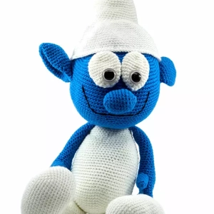 Collection Peluches Décorative Amigurumi 6 Peluche Petit Lutin Bleu au Crochet