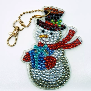 Les Objets Artisanaux 3 Porte-clés Bonhomme de Neige écharpe