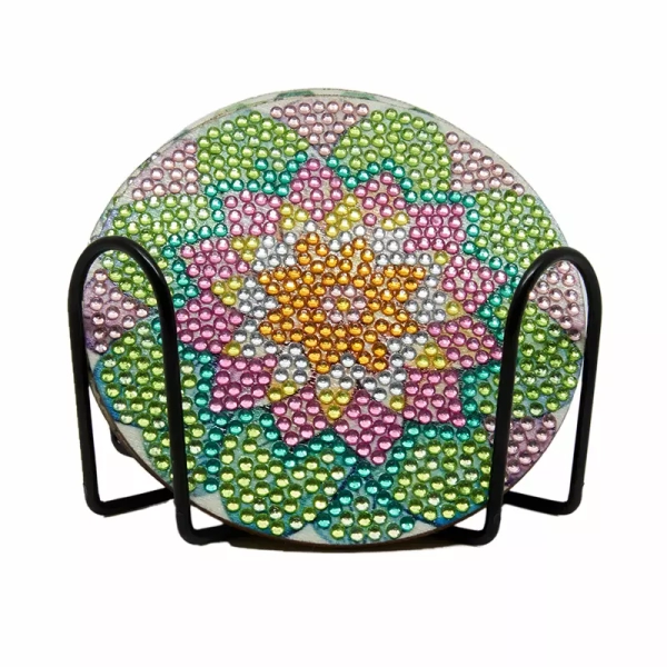 Set de Sous-Verres Floral en Strass