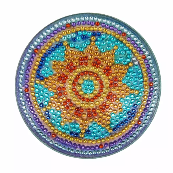 Set de Sous-Verres Motif Floral en Strass_2