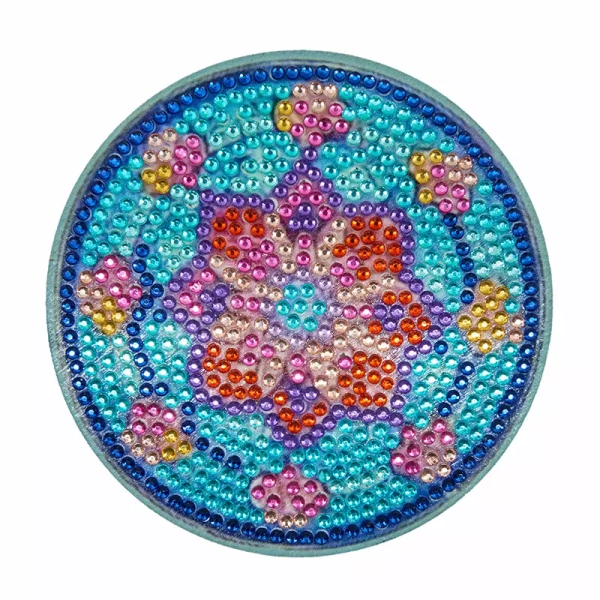 Set de Sous-Verres Motif Floral en Strass_6