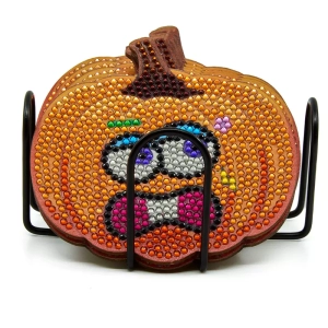 Set dessous-verres citrouille Halloween