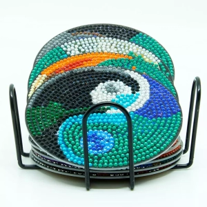 Set Dessous-Verres Yin Yang Strass