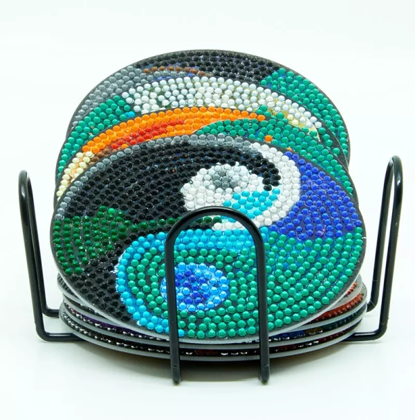 Set Dessous-Verres Yin Yang Strass