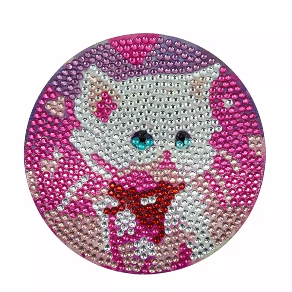Set sous-verres chat strass_4