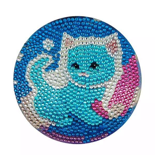Set sous-verres chat strass_5