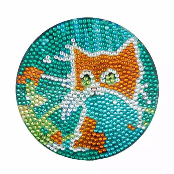 Set sous-verres chat strass_6